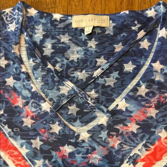 Women’s Patriotic Chevron Tank Top - Picture 3 of 6